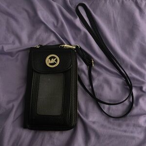 Michael Kors Black Wallet-Purse in Gold